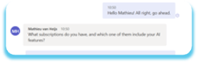 WebChat window in CC4Teams